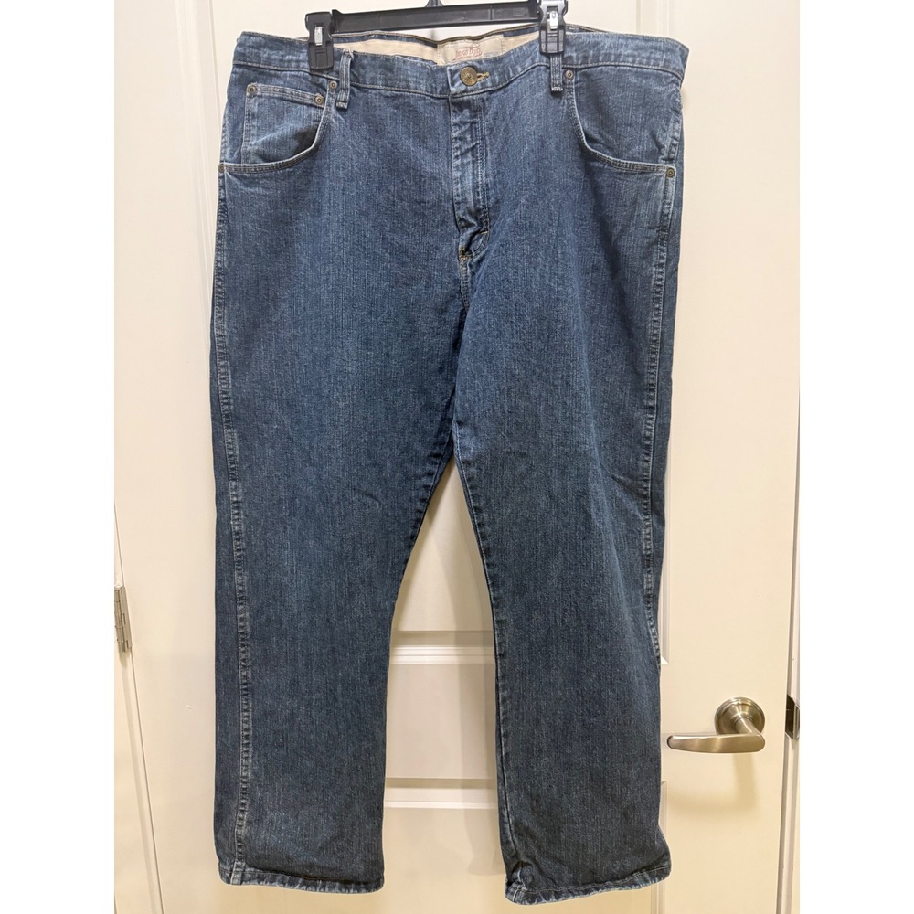 Indigo Blues Cabelas Mens 42x30 Straight Leg Jeans Medium Wash Denim 905104V